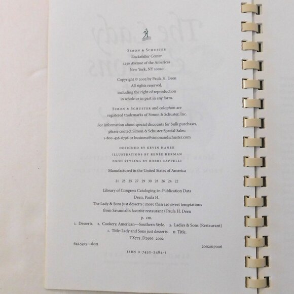 The Lady and Sons Just Desserts Cookbook by Paula H Deen 2002 PB Spiral - Picture 4 of 8